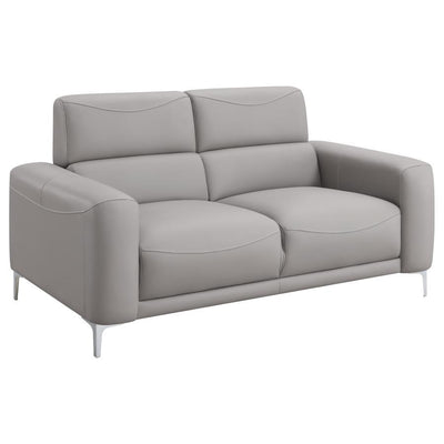 Glenmark - Track Arm Upholstered Loveseat - Taupe.