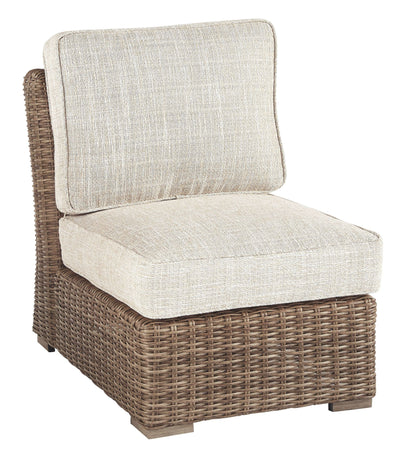 Beachcroft - Beige - Armless Chair W/Cushion.