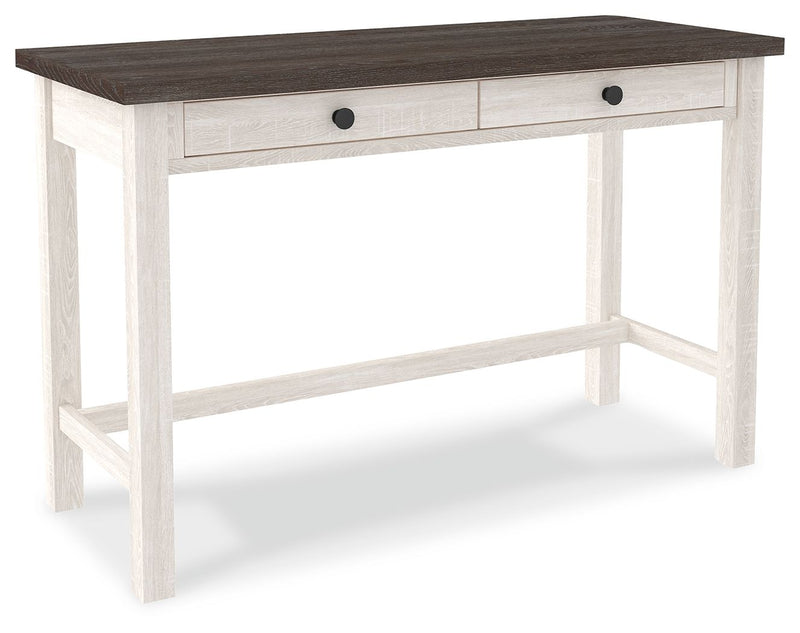 Dorrinson - White / Black / Gray - Home Office Desk - 2-drawer.