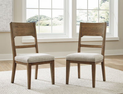 Cabalynn - Oatmeal / Light Brown - Dining Uph Side Chair (Set of 2).