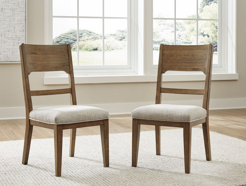 Cabalynn - Oatmeal / Light Brown - Dining Uph Side Chair (Set of 2).