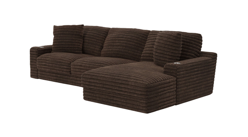 Comfrey - 2 Piece Sofa / RSF Chaise - Chocolate