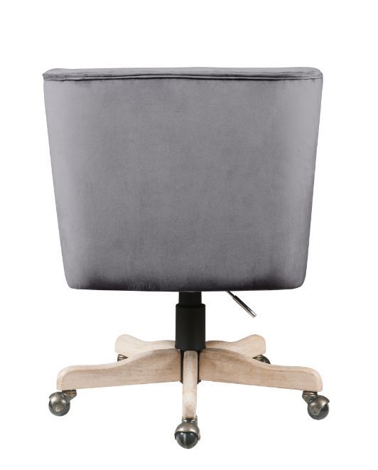 Cliasca - Office Chair - Gray Velvet - Grand Furniture GA