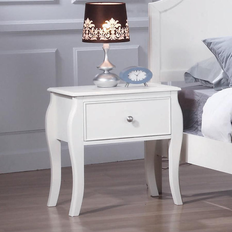 Dominique - 1-Drawer Nightstand - White.