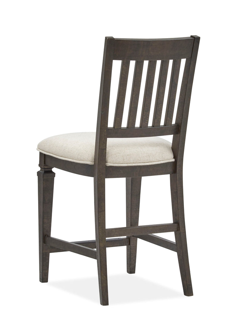 Calistoga - Counter Dining Chair With Upholstered Seat (Set of 2) - Weathered Charcoal.