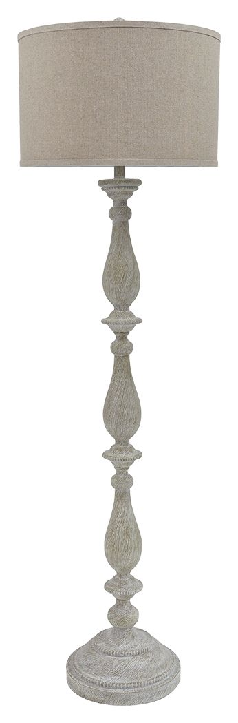 Bernadate - Whitewash - Poly Floor Lamp.