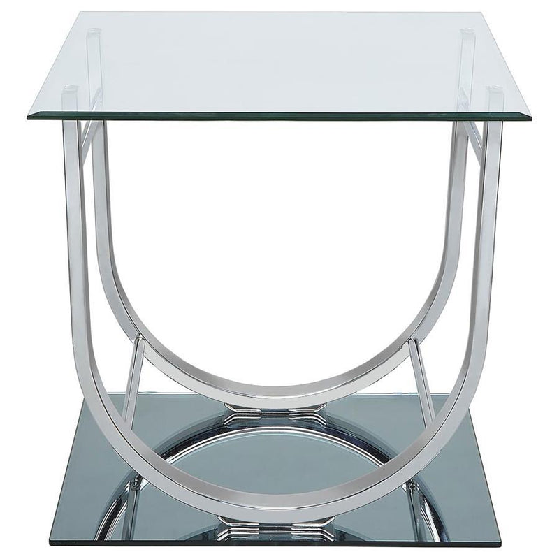 Danville - U-Shaped End Table - Chrome.