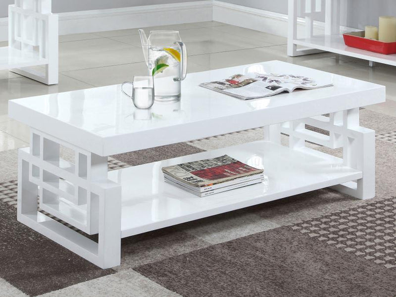 Schmitt - Rectangular Coffee Table - High Glossy White.