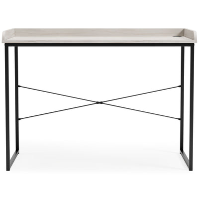 Bayflynn - White / Black - Home Office Desk - Clean-lined.