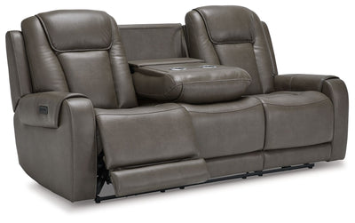 Card Player - Smoke - Pwr Rec Sofa With Adj Headrest.