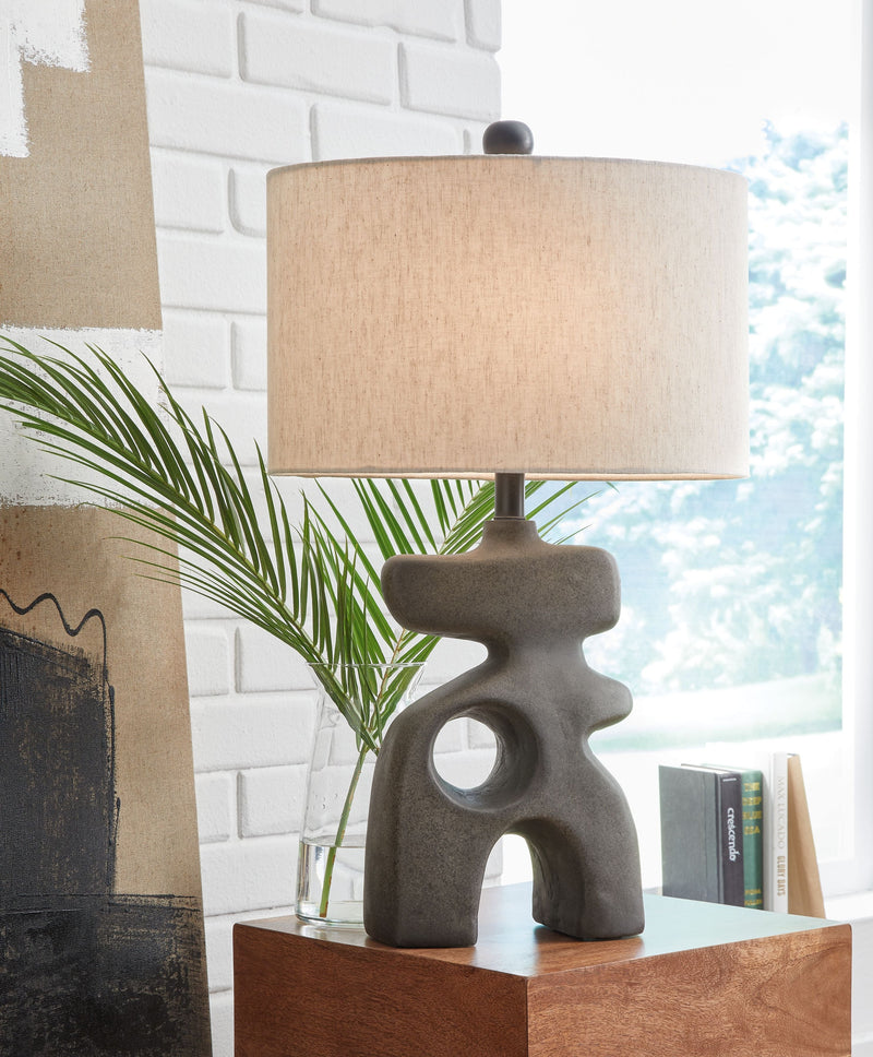 Danacy - Distressed Black - Paper Table Lamp.