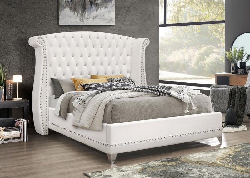 Barzini - Wingback Tufted Bed - Upholstered Beds - Grand Furniture GA