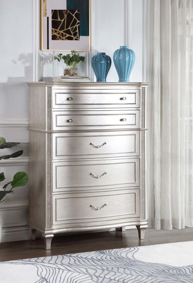 Evangeline - 6-Drawer Chest - Silver Oak.