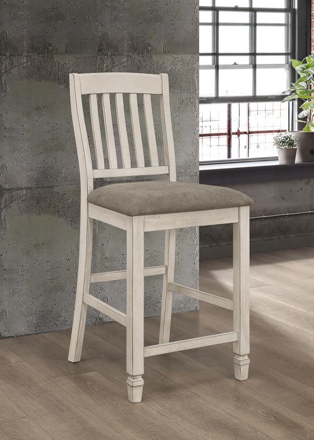 Sarasota - Slat Back Counter Height Chairs (Set of 2) - Gray And Rustic Cream - Grand Furniture GA