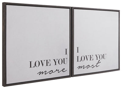 Adline - Black / White - Wall Art Set (Set of 2).