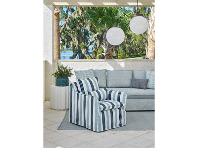 Siesta Key - Outdoor Swivel Chair Special Order - Blue - Arm Chairs - Grand Furniture GA