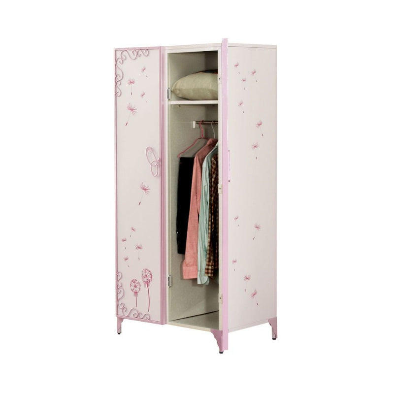 Priya II - Wardrobe - White & Light Purple - Grand Furniture GA