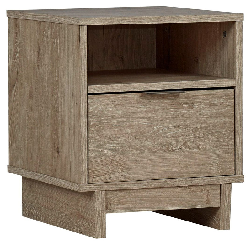 Oliah - Beige - One Drawer Night Stand - 20&