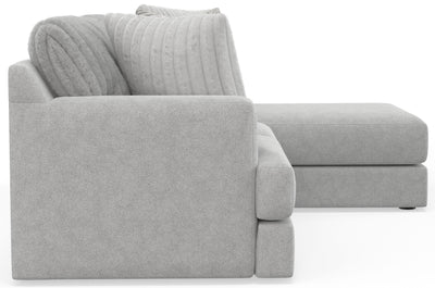 Logan - 2 Piece Upholstered Sectional With Comfort Coil Seating And 5 Included Accent Pillows (Right Side Facing Chaise) - Moonstruck