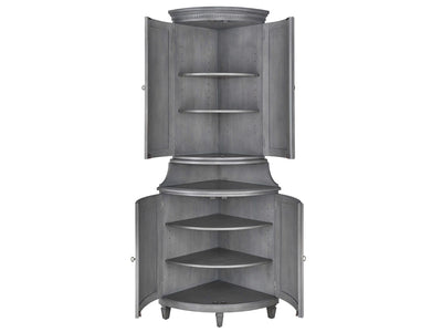 Past Forward - Justeene Corner Cabinet - Dark Gray