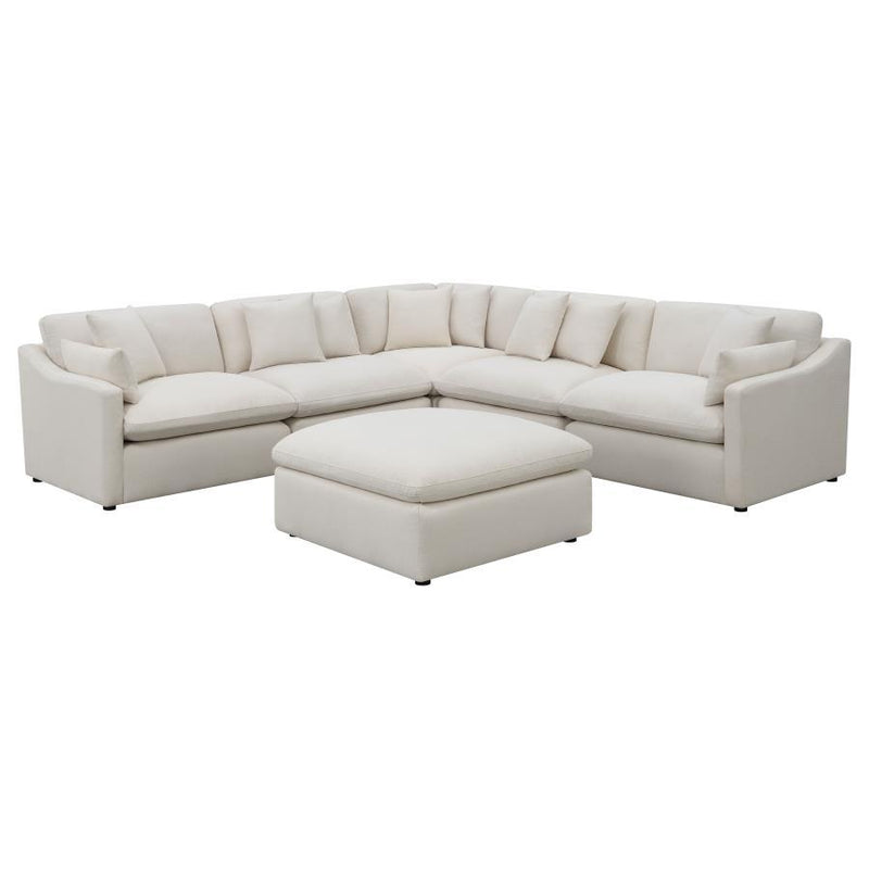 Hobson - Cushion Seat Ottoman - Off-White - Grand Furniture GA