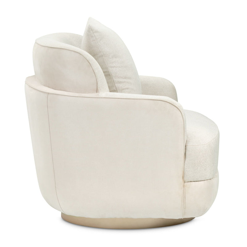 Aurora - Swivel Accent Chair - Linen/Moonlight