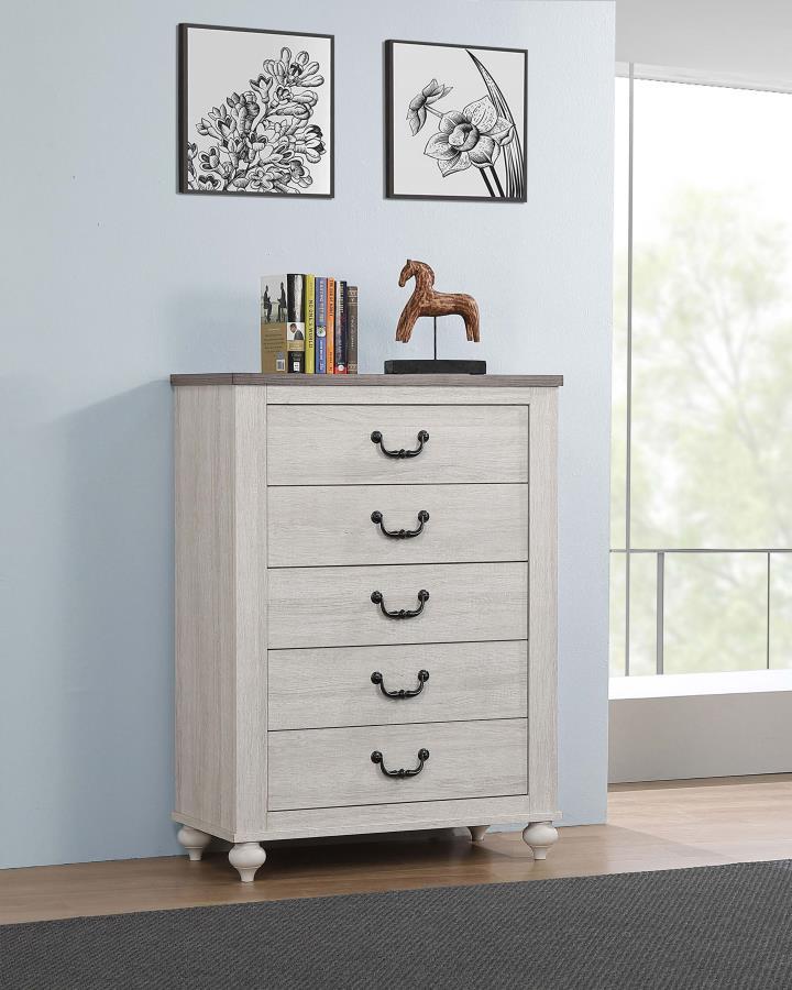 Stillwood - 5-Drawer Chest - Vintage Linen.