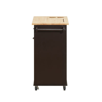 Zina - Kitchen Cart - Natural & Wenge - Grand Furniture GA