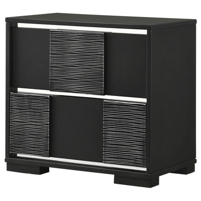 Blacktoft - 2-Drawer Nightstand - Black.