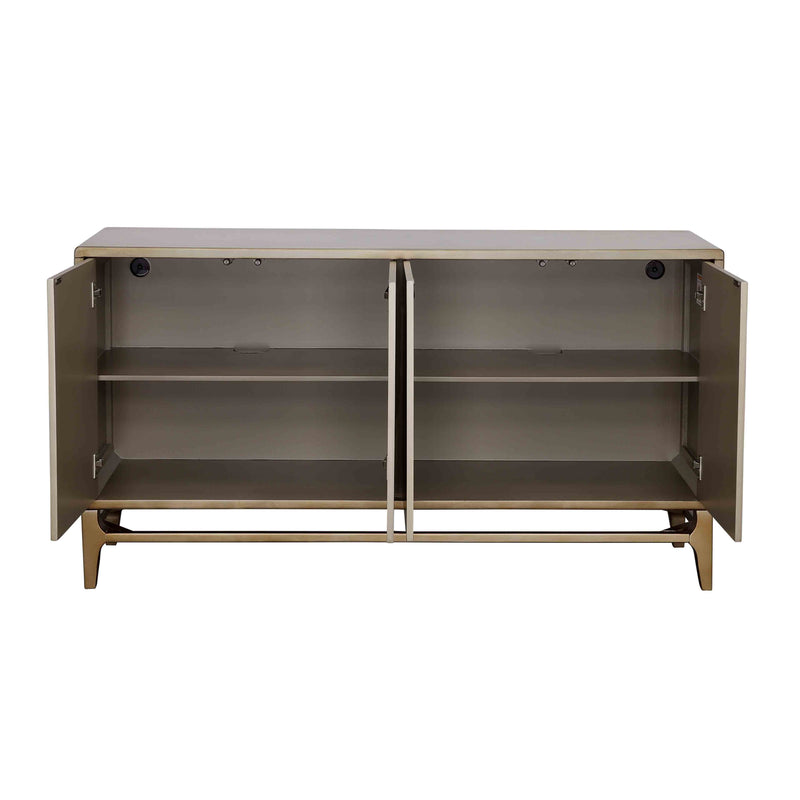 Dreamscape - Four Door Credenza - Gold & Silverleaf.