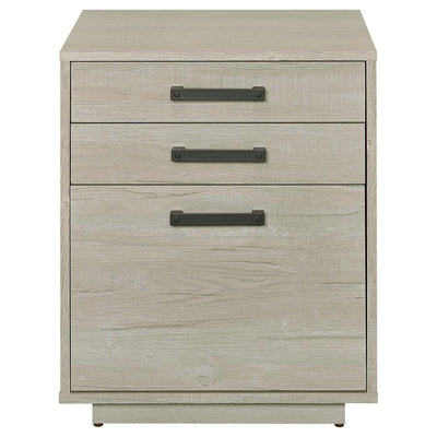 Loomis - 3-Drawer Square File Cabinet - Whitewashed Gray