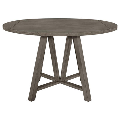 Athens - Round Counter Height Table With Drop Leaf - Barn Grey.