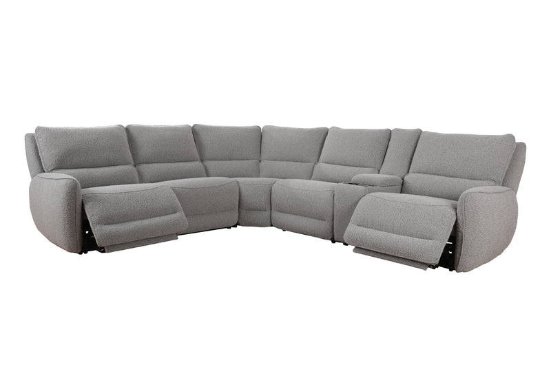 Stellar - Bloke Smoke Power Reclining 6 Piece Modular Sectional - Beige