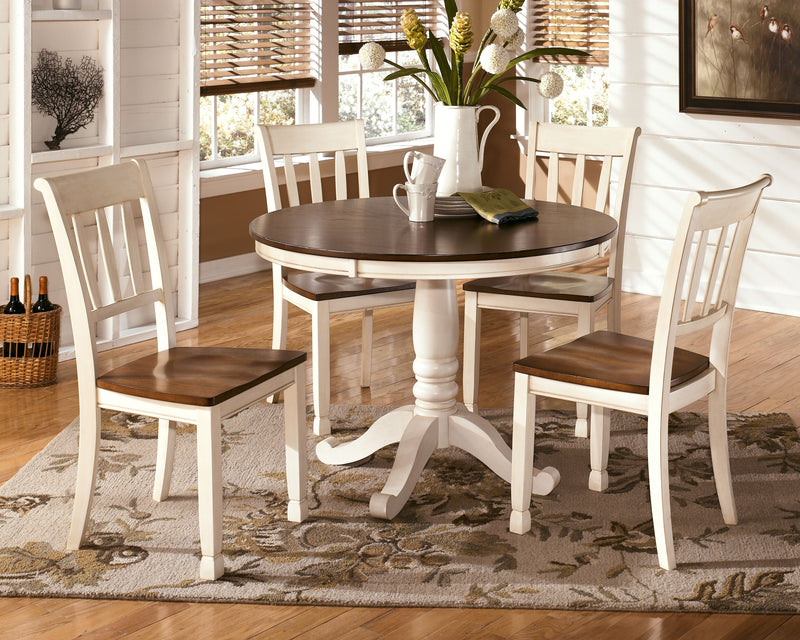 Whitesburg - Brown / Cottage White - Dining Room Side Chair (Set of 2).
