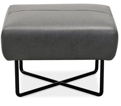 Efron - Ottoman With Black Metal Base.