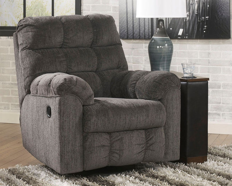 Acieona - Slate - Swivel Rocker Recliner - Grand Furniture GA