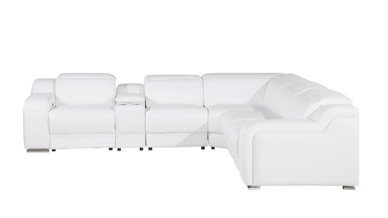 1116 - Power Reclining Italian Leather Sectional