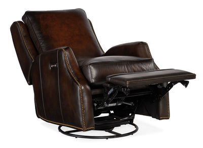 Kerley - Power Swivel Glider Recliner - Dark Brown