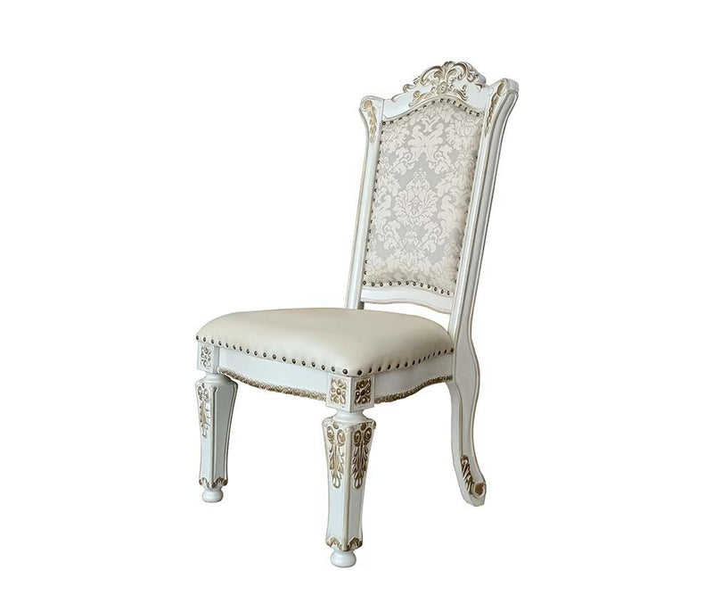 Vendom - Side Chair (Set of 2) - PU & Antique Pearl Finish - Grand Furniture GA