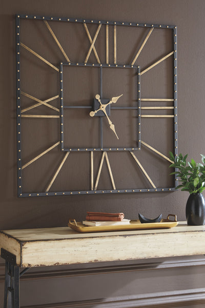 Thames - Black / Gold Finish - Wall Clock.