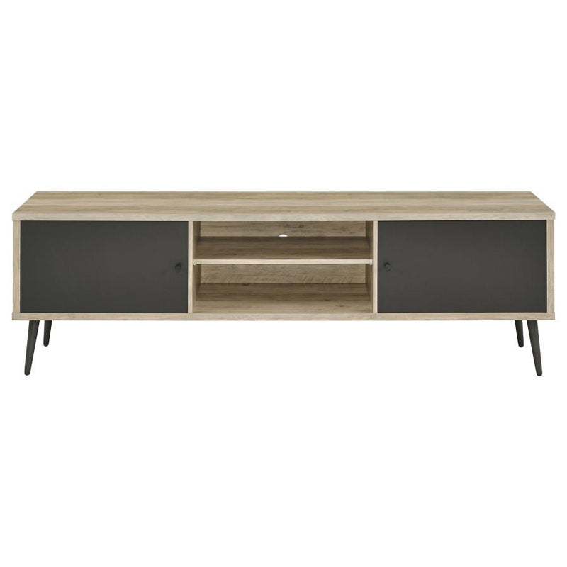 Allie - TV Stand - Antique Pine And Gray