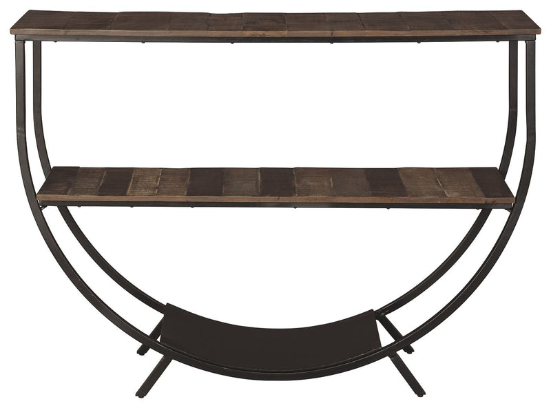 Lamoney - Gray / White/brown - Console Sofa Table