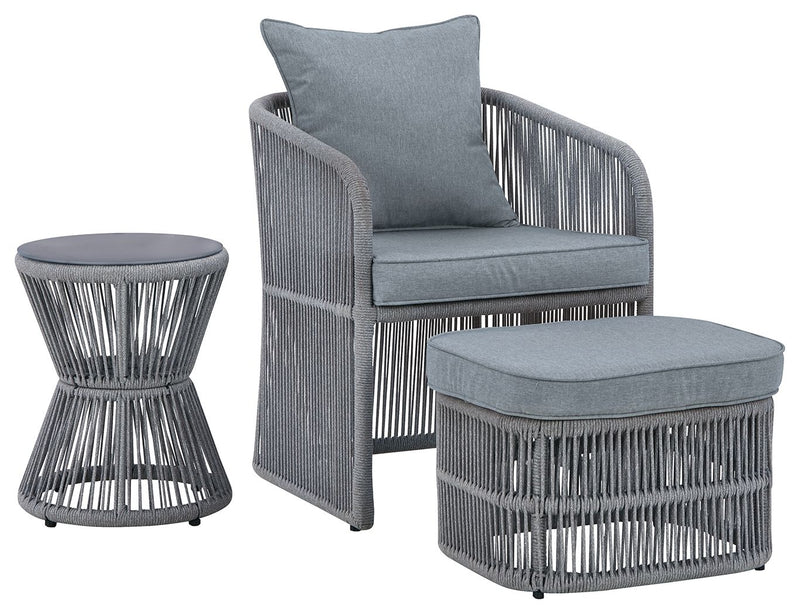 Coast Island - Dark Gray - Chair/Otto W/Cush/Table (Set of 3).