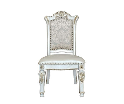 Vendom - Side Chair (Set of 2) - PU & Antique Pearl Finish - Grand Furniture GA