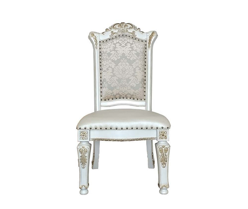 Vendom - Side Chair (Set of 2) - PU & Antique Pearl Finish - Grand Furniture GA