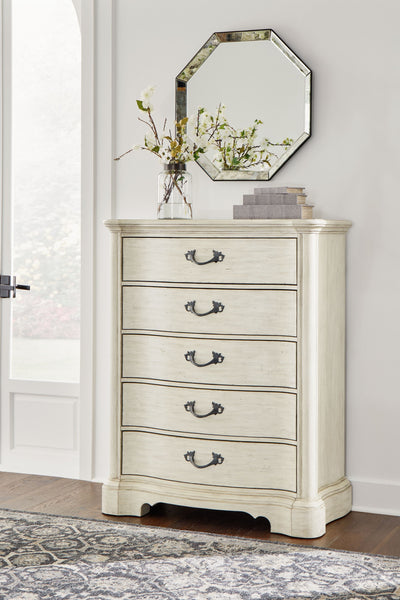 Arlendyne - Antique White - Five Drawer Chest.