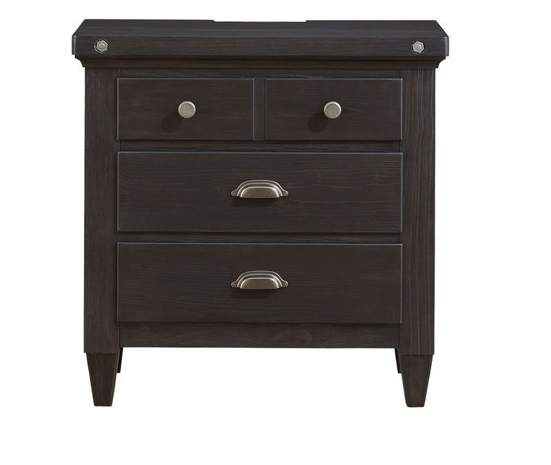 Sierra - Drawer Nightstand - Obsidian.