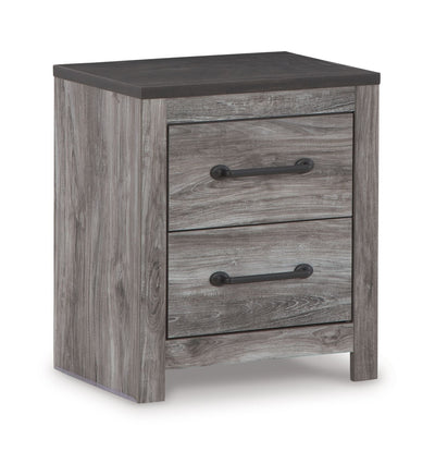 Bronyan - Dark Gray - Two Drawer Night Stand.