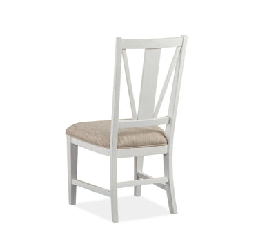 Heron Cove - Dining Side Chair With Upholstered Seat (Set of 2) - Chalk White.