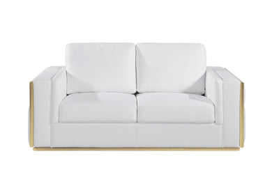 1130 - Top Grain Italian Leather Loveseat.